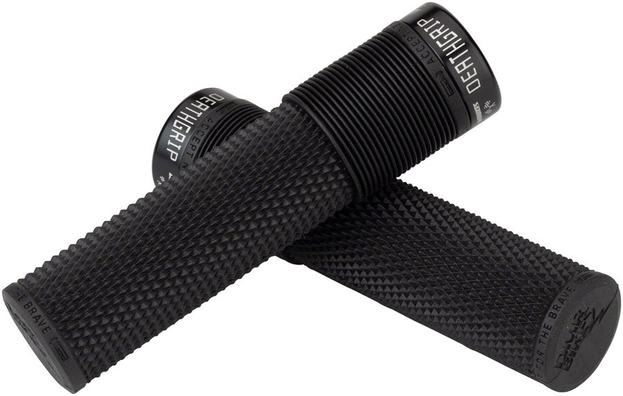 DMR Brendog DeathGrip Grips - Super-Soft Race, Flangeless, Lock-On, Thin, Black