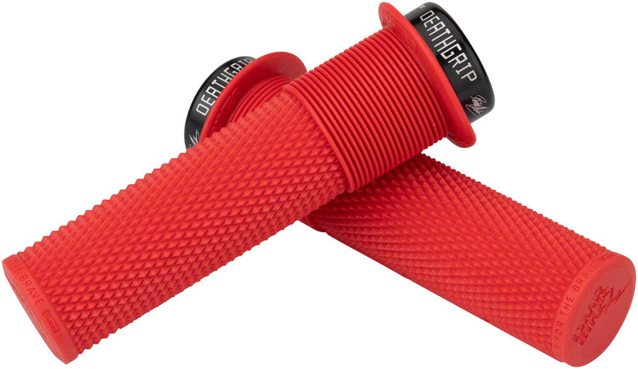 DMR DeathGrip Flanged Grips - Thick, Lock-On, Red MPN: DMR-G-BREN-THICK-R Grip DeathGrip Flanged Grips