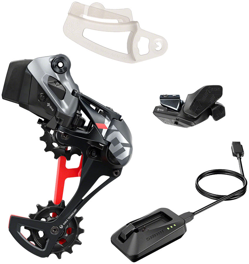 SRAM X01 Eagle AXS Upgrade Kit - Rear Derailleur for 52t Max, Battery, Eagle AXS Rocker Paddle Controller with Clamp, MPN: 00.7918.132.001 UPC: 710845869433 Kit-In-A-Box Mtn Group X01 Eagle AXS Upgrade Kit