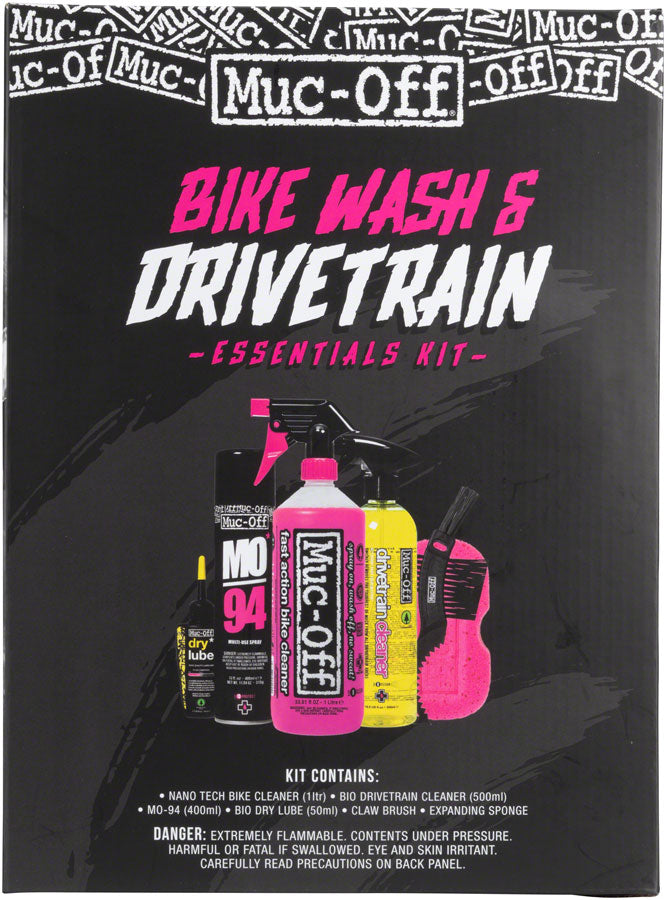 Muc-Off Bike Care Kit: Wash and Drivetrain Essentials - Cleaning Tool - Wash & Drivetrain Essentials Kit