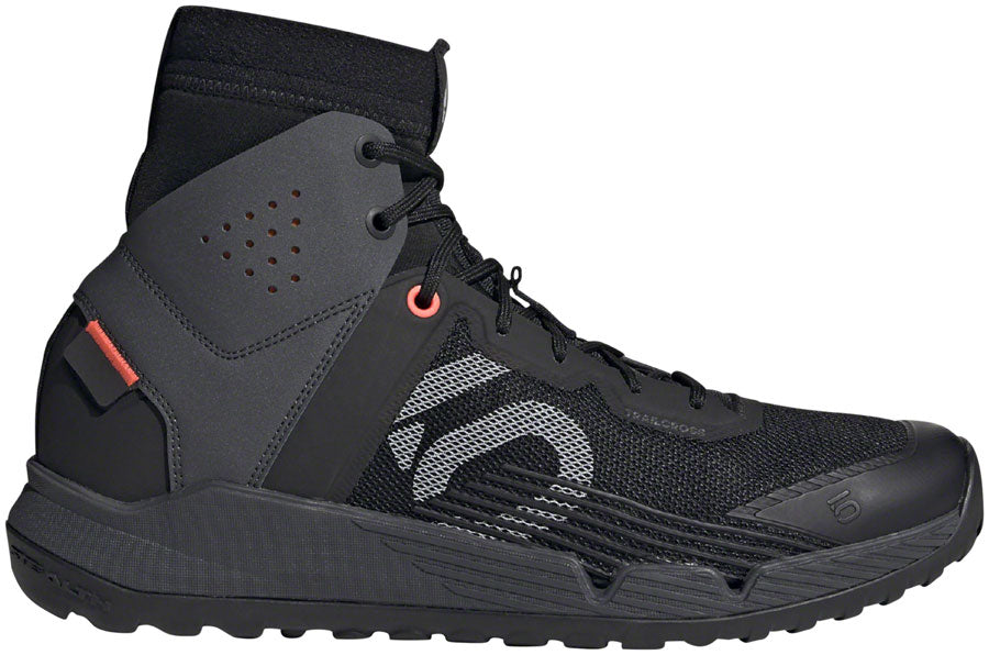 Five Ten Trailcross Mid Pro Flat Shoes - Men's, Core Black / Gray Two / Solar Red, 8.5 - Flat Shoe - Trailcross Mid Pro Flat Shoe - Men's, Core Black / Grey Two / Solar Red