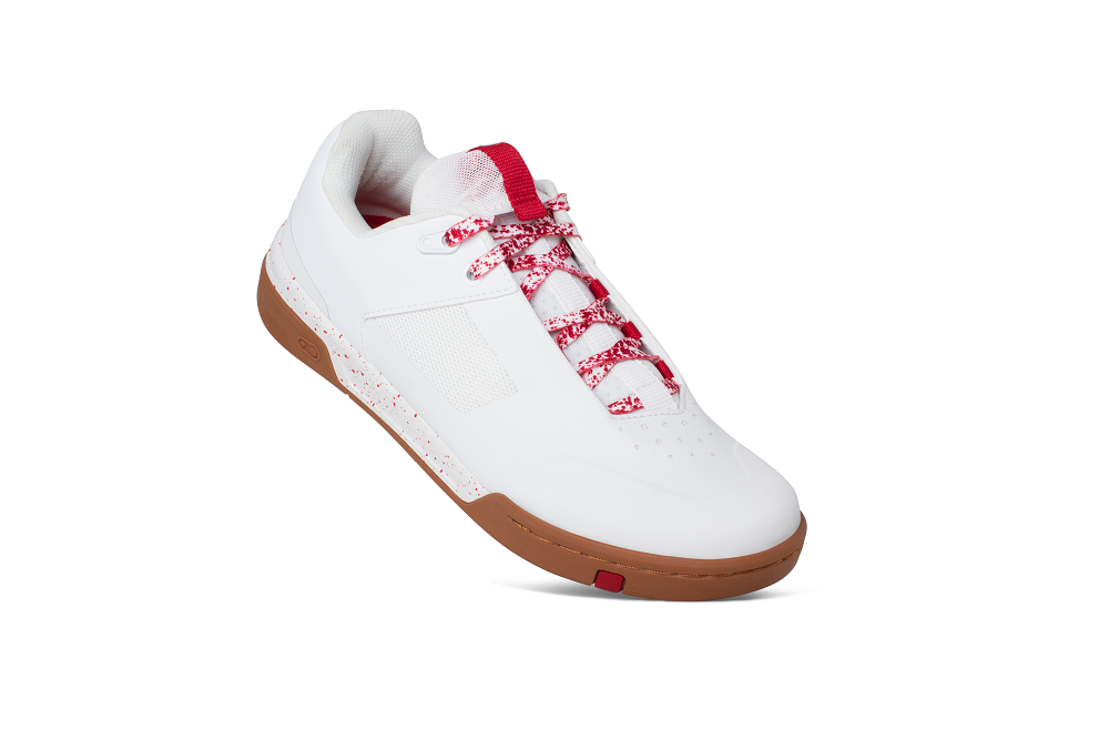 Crank Brothers Mallet Lace Men's Clipless Shoe - White/Red Gum Outsole, Size 9.5