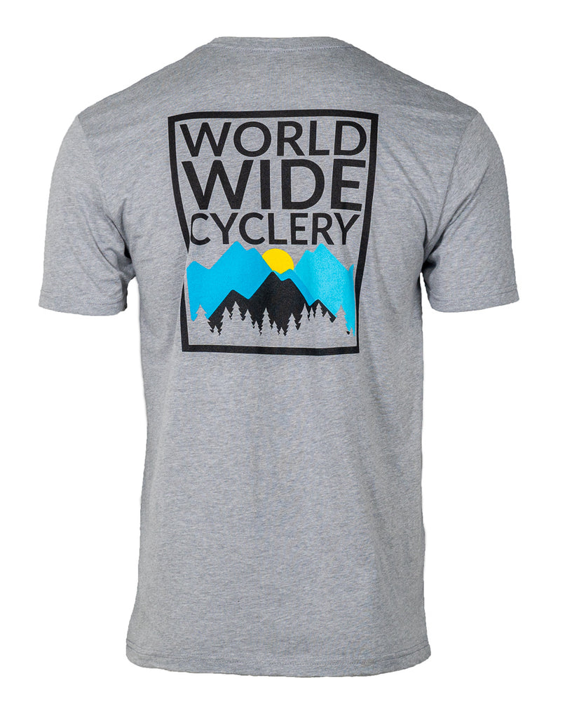 Worldwide Cyclery Afternoon Delight T-Shirt, Grey - Large - T-Shirt - Afternoon Delight