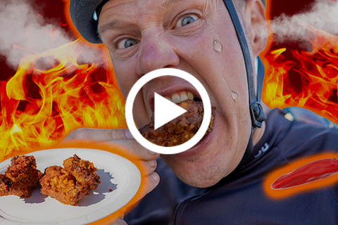 Eating The Hottest Wings While Racing MTB! [Video]