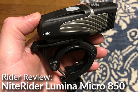 NiteRider Lumina Micro 850 Headlight and Stick On Mount: Rider Review
