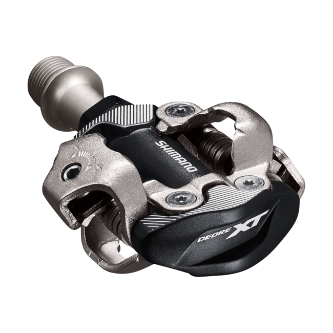 Shimano XT M8100 Deore Clipless SPD Pedals with Cleats, Black / Silver (SM-SH51)