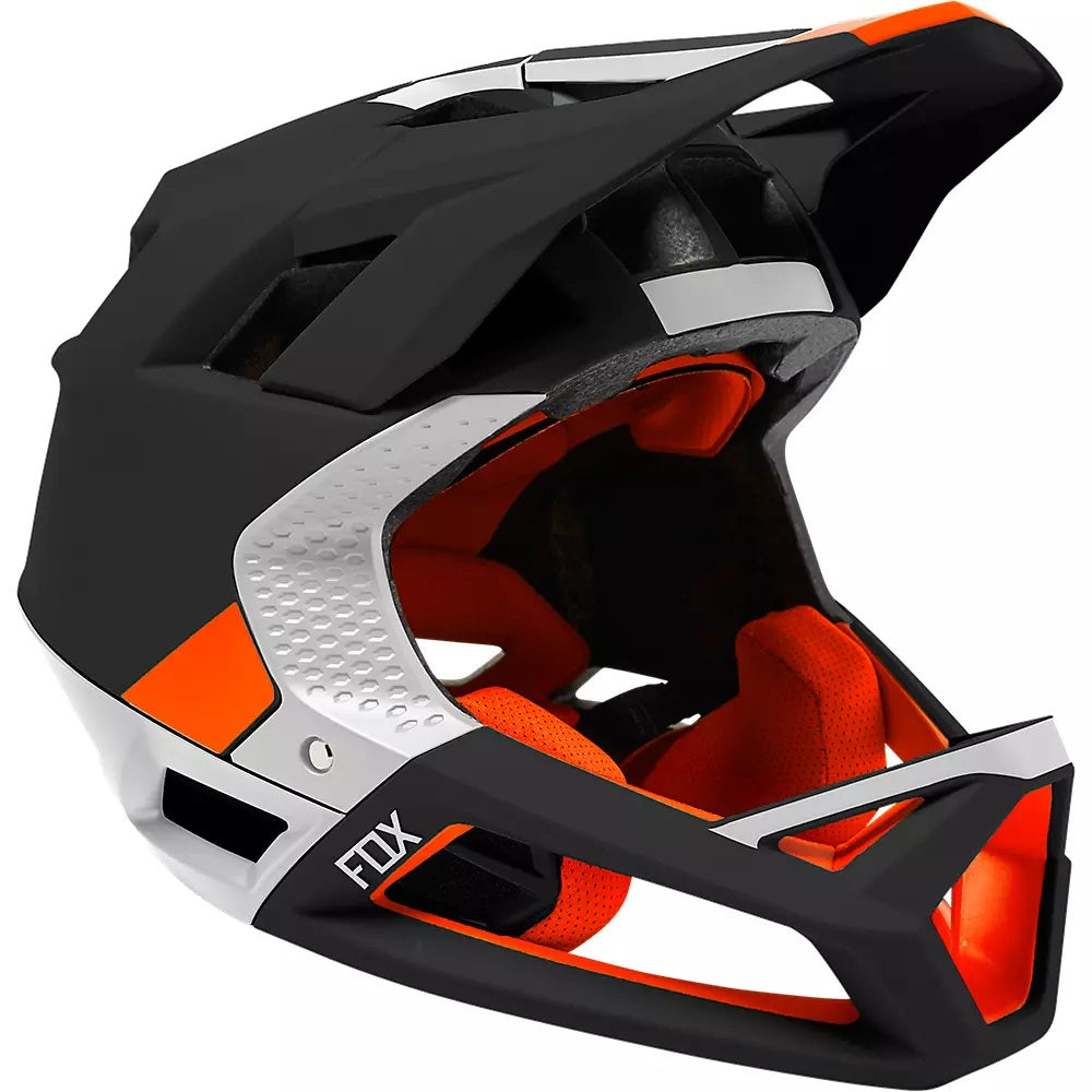 Fox Racing Proframe Blocked Full-Face Helmet - Black/Red/White, Medium MPN: 29366-001M UPC: 191972616457 Helmets Proframe Full-Face Helmet