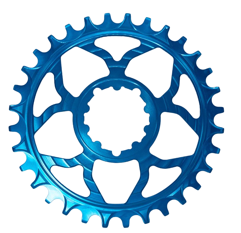 5Dev Classic Chainring, Blue, SRAM 3 Bolt, 32 Tooth, 3mm Offset