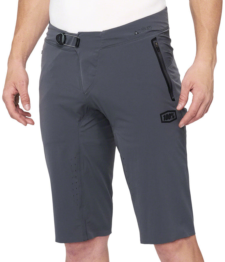 100% Celium Shorts - Charcoal, Men's, 34 MPN: 40012-00010 UPC: 841269189354 Short/Bib Short Celium Shorts