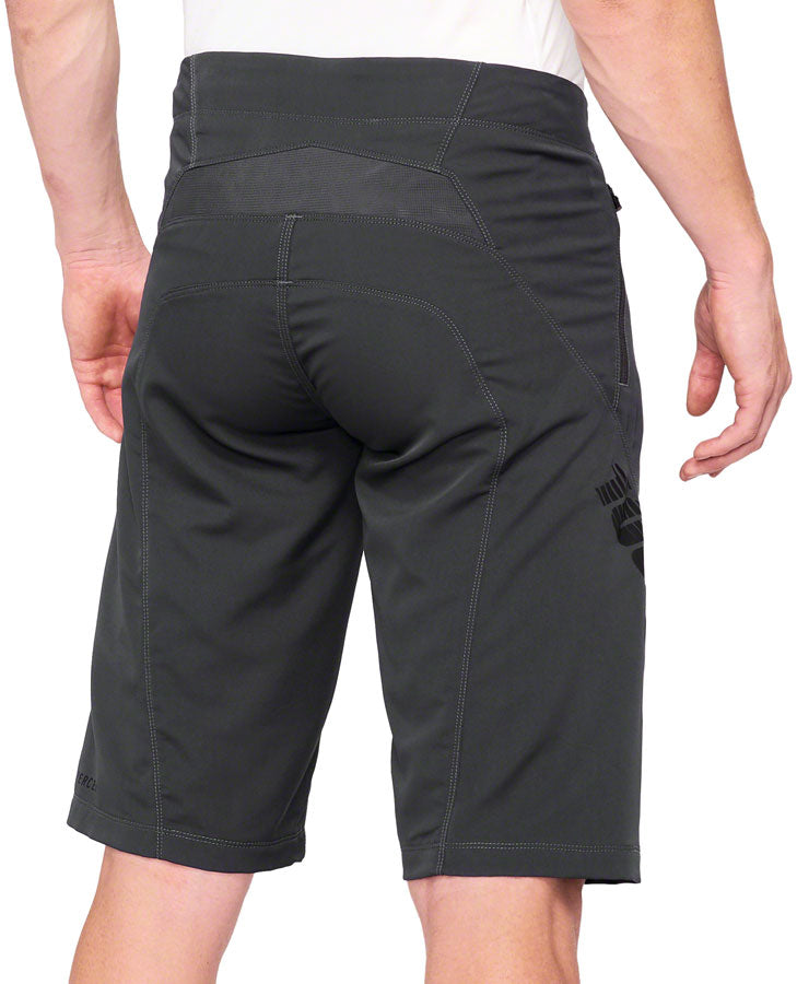 100% Airmatic Shorts - Charcoal, Size 34 - Short/Bib Short - Airmatic Shorts