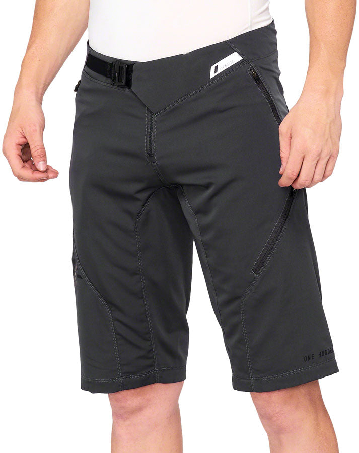 100% Airmatic Shorts - Charcoal, Size 32