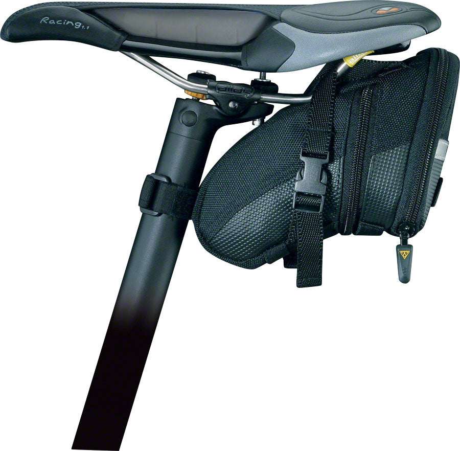 Topeak Aero Wedge Seat Bag - Strap-on, Medium, Black - Seat Bag - Aero Wedge Bags