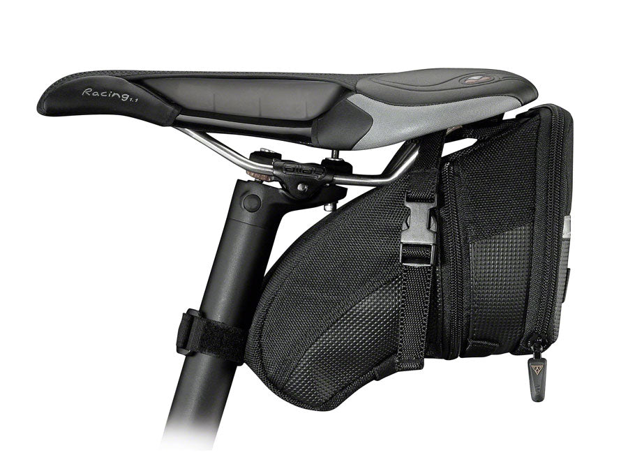 Topeak Aero Wedge Seat Bag - Strap-on, Large, Black - Seat Bag - Aero Wedge Bags