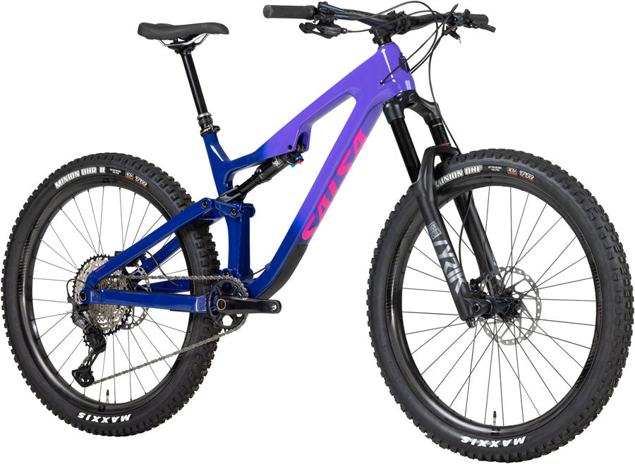 Salsa Rustler Carbon XT Bike - 27.5", Carbon, Purple Fade, Small - Mountain Bike - Rustler C XT Bike - Purple Fade