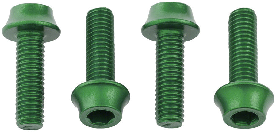 Wolf Tooth Water Bottle Cage Bolts - Set/4, Aluminum, Green