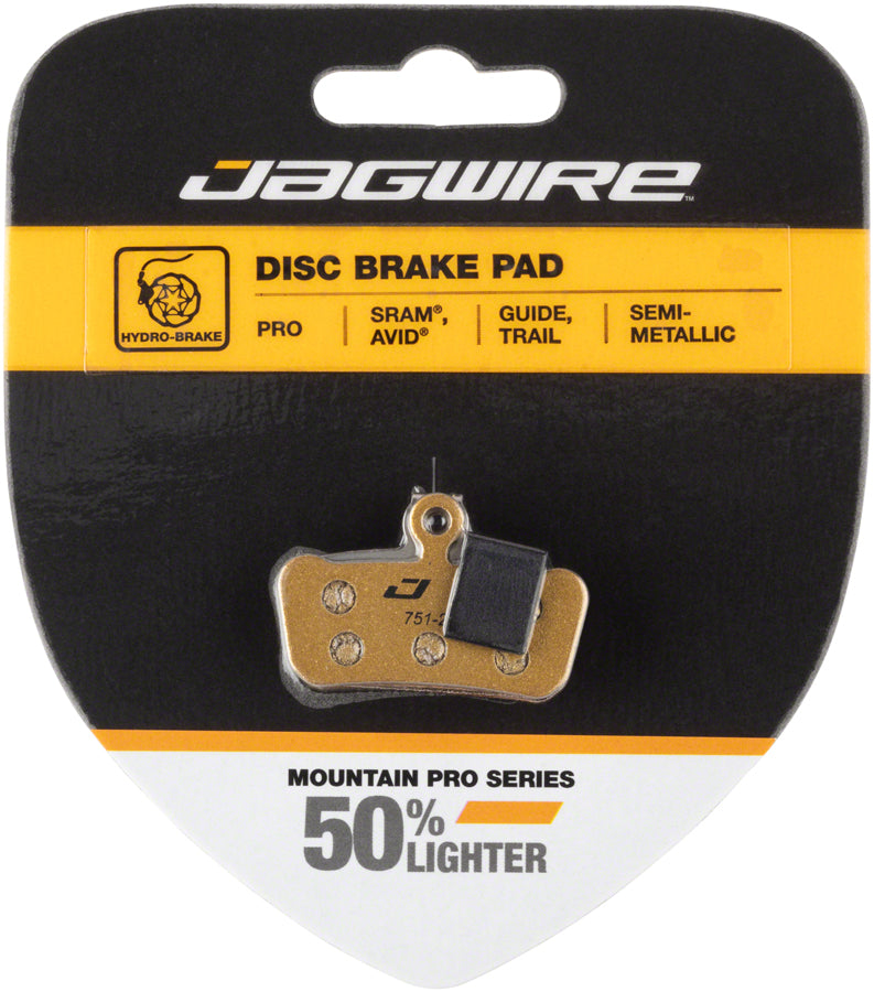 Jagwire Mountain Pro Alloy Backed Semi-Metallic Disc Brake Pads for SRAM Guide RSC, RS, R, Avid Trail MPN: DCA100 Disc Brake Pad SRAM/Avid Compatible Disc Brake Pads