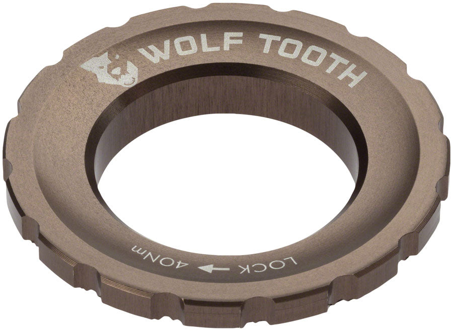 Wolf Tooth CenterLock Rotor Lockring - External Splined, Espresso MPN: RTR-LCKRNG-ESP UPC: 810006806458 Disc Rotor Parts and Lockrings CenterLock Rotor External Splined Lockring