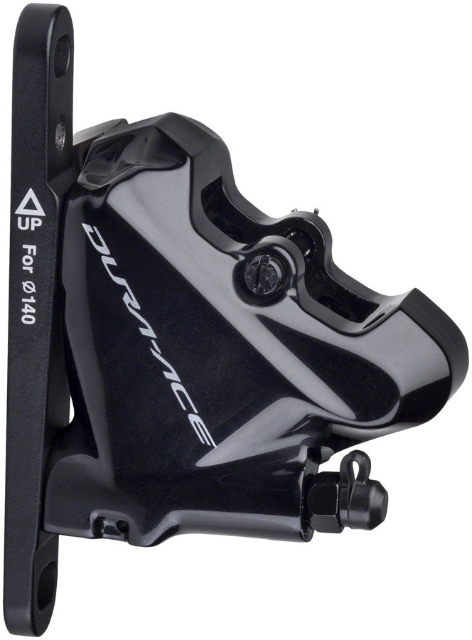 Shimano Dura Ace BR-R9170 Front Flat-Mount Disc Brake Caliper with Resin Pads with Fins and Adaptor for 140/160mm Rotor - Disc Brake Calipers - Dura Ace BR-R9170