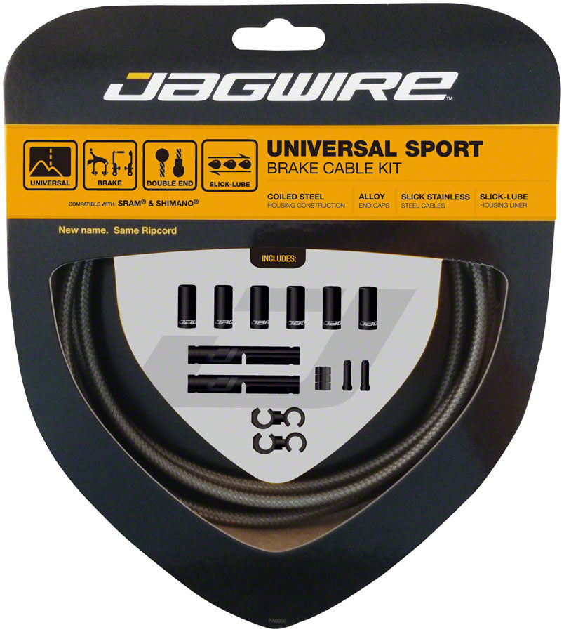 Jagwire Universal Sport Brake Cable Kit, Carbon Silver MPN: UCK424 Brake Cable & Housing Set Universal Sport Brake Kit