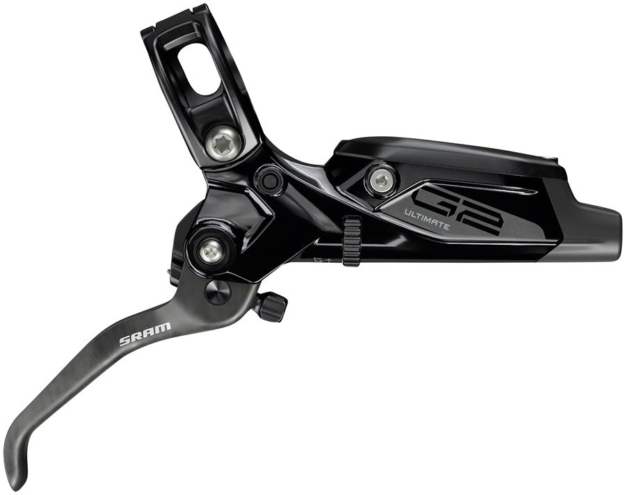 SRAM G2 Ultimate Disc Brake and Lever - Rear, Hydraulic, Post Mount, Carbon Lever, Titanium Hardware, Gloss Black, A2 - Disc Brake & Lever - G2 Ultimate Disc Brake