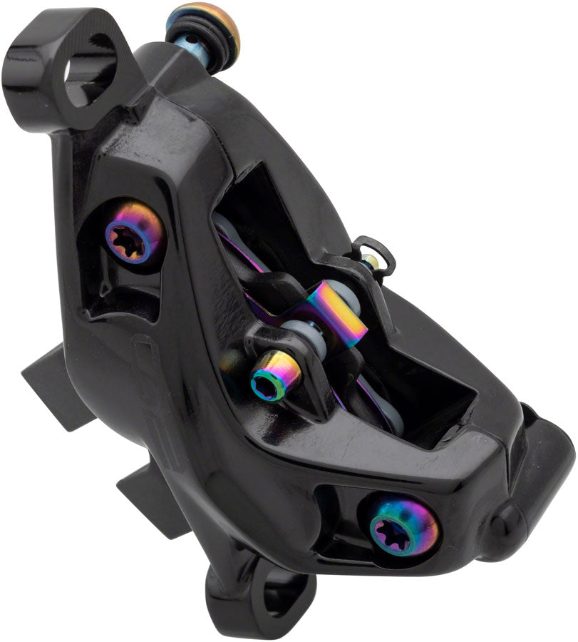 SRAM G2 Ultimate Disc Brake Caliper Assembly - Post Mount, Gloss Black with Rainbow Hardware, A2 - Disc Brake Calipers - G2