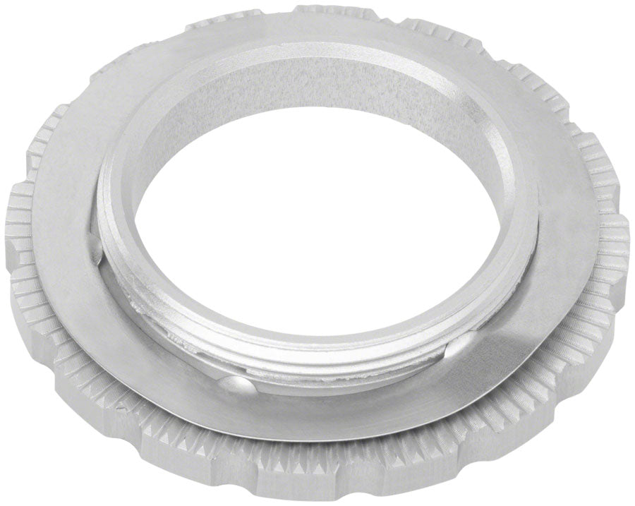 Wolf Tooth CenterLock Rotor Lockring - External Splined, Silver - Disc Rotor Parts and Lockrings - CenterLock Rotor External Splined Lockring
