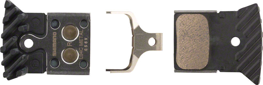 Shimano L04C MF Disc Brake Pads and Springs Metal Compound Finned Alloy and Stainless Steel Back Plate One Pair