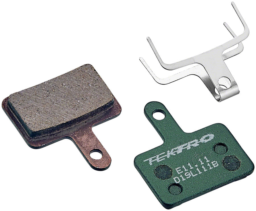 Tektro E11.11 Disc Brake Pad - Organic Compound, 5mm Thickness, For 2-Piston Brake Calipers, Green