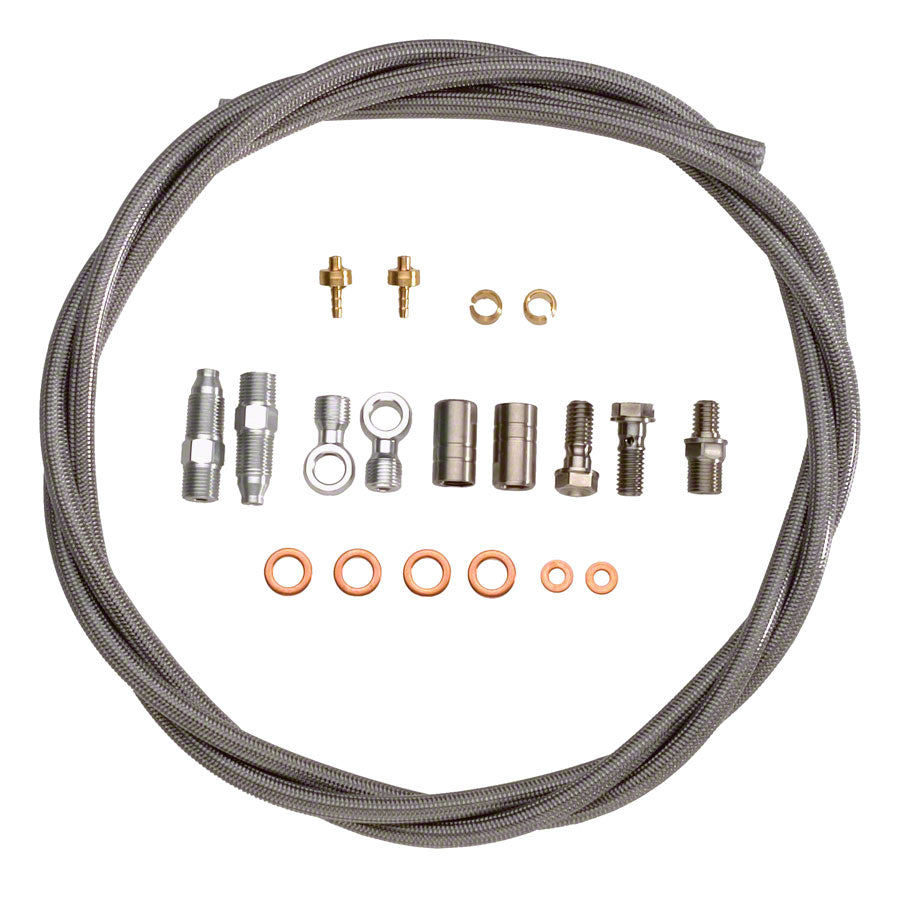 Hope Braided Stainless Hydraulic Hose Kit with Fittings - Mfg by Goodridge for Hope MPN: HBSPC23:0 Disc Brake Hose Kit Disc Brake Hose Line Kit