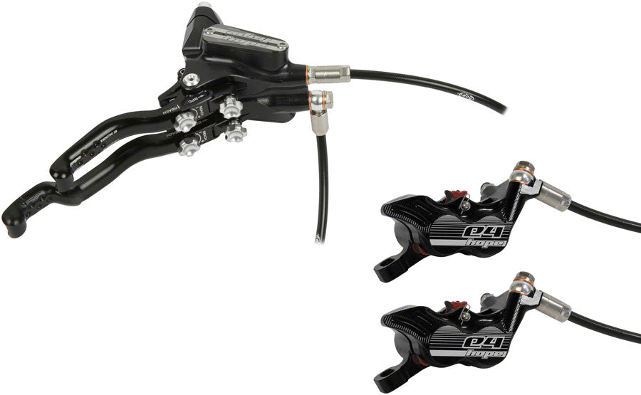 Hope Tech 3 E4 Duo Disc Brake and Lever - Right Hand, Front and Rear, Hydraulic, Post Mount, Black