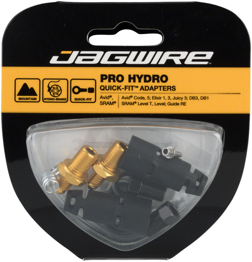 Jagwire Pro Quick-Fit Adapters for Hydraulic Hose - Fits SRAM Guide and Level, and Avid Code, DB, Elixir, and Juicy - Disc Brake Hose Kit - Pro Quick-Fit Adaptor Kits for SRAM/Avid