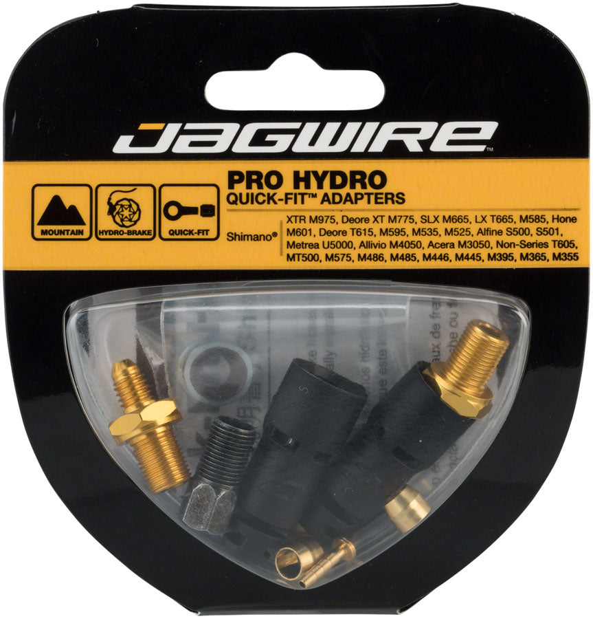 Jagwire Pro Disc Brake Hydraulic Hose Quick-Fit Adapters for Shimano XTR, Deore XT, SLX, LX, Hone, Deore, Alfine, - Disc Brake Hose Kit - Shimano Pro Quick-Fit Adaptors