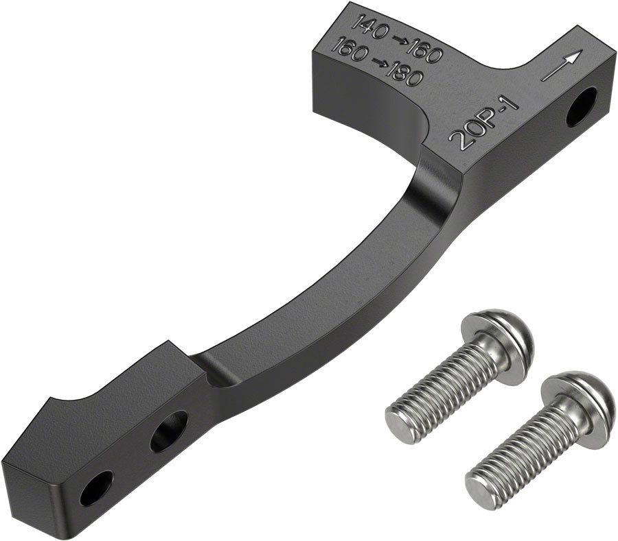 SRAM Post Bracket 20 P 1 Disc Brake Adaptor -  For 160mm and 180mm Rotors Only, Includes Bracket and Stainless Steel