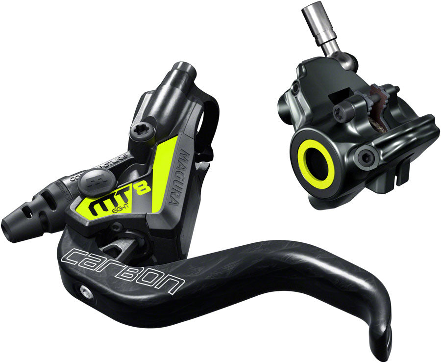 Magura MT8 SL Disc Brake and Lever - Front or Rear, Hydraulic, Flat Mount, Gray/Yellow MPN: 2 701 732 Disc Brake & Lever MT8 SL Disc Brake