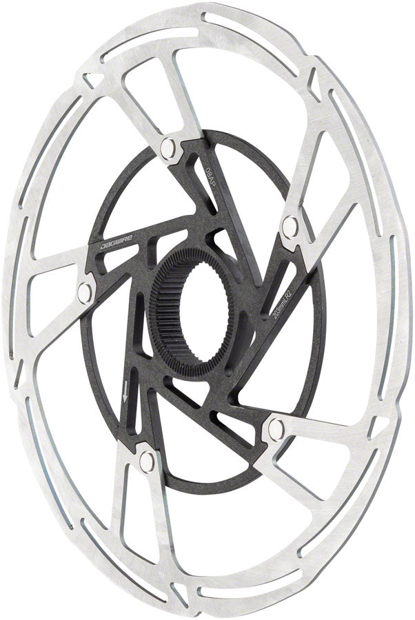 Jagwire Pro LR2 Disc Brake Rotor - 203mm, Center Lock, Silver/Black