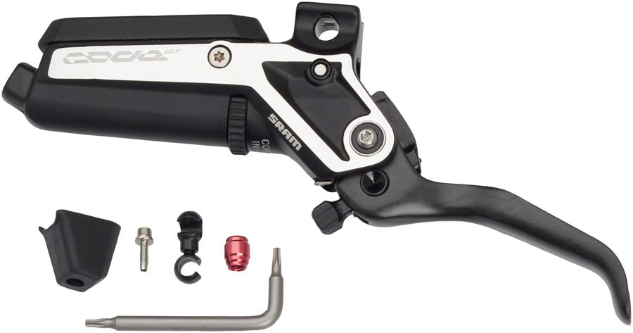 SRAM Code Ultimate Stealth Disc Brake Lever Assembly - Carbon Lever Blade, Black/Silver, C1 MPN: 11.5018.052.014 UPC: 710845891144 Hydraulic Brake Lever Part Flat Bar Complete Hydraulic Brake Levers