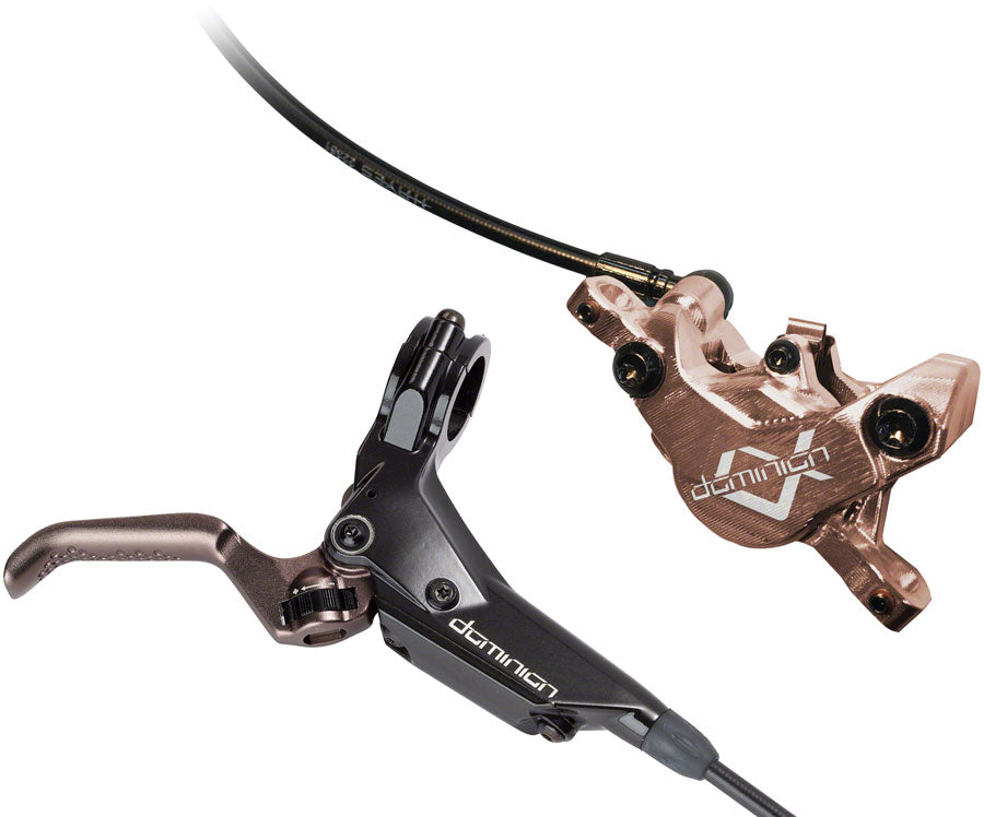 Hayes Dominion A2 Disc Brake and Lever - Rear, Hydraulic, Post Mount, Black/Bronze MPN: 95-36115-K102 UPC: 844171074862 Disc Brake & Lever Dominion A2 Disc Brake