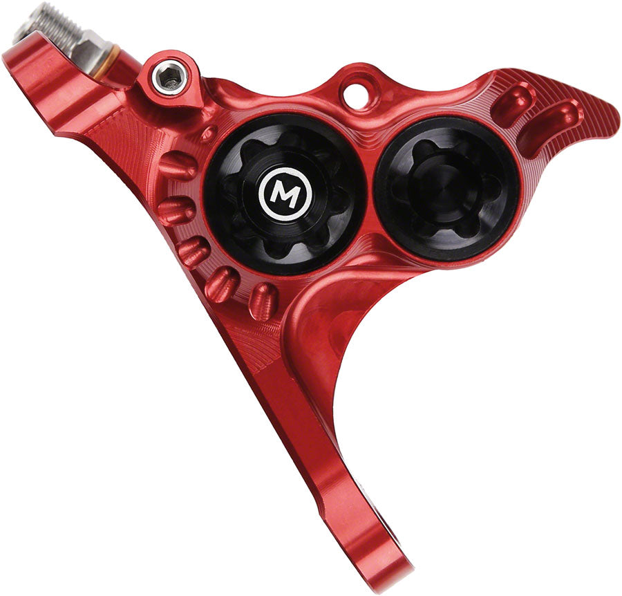 Hope RX4+ Disc Brake Caliper - Flat Mount Front, +20mm, Mineral Oil Type, Red