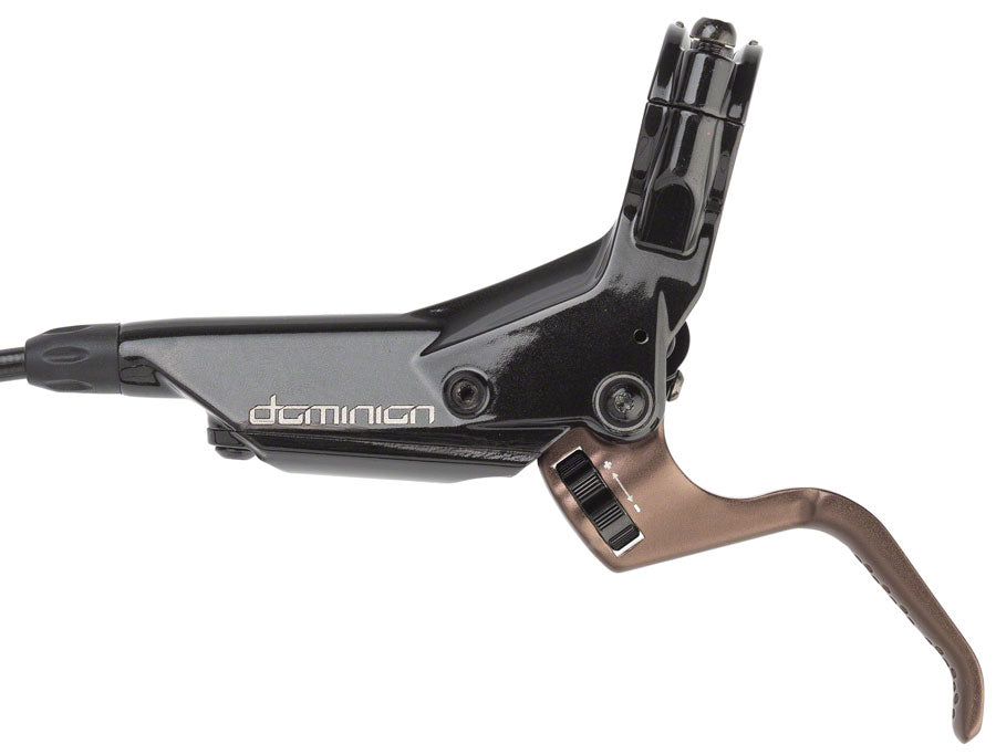 Hayes Dominion A2 SFL Disc Brake and Lever - Rear, Hydraulic, Post Mount, Black/Bronze MPN: 95-36115-K152 UPC: 844171074886 Disc Brake & Lever Dominion A2 Disc Brake