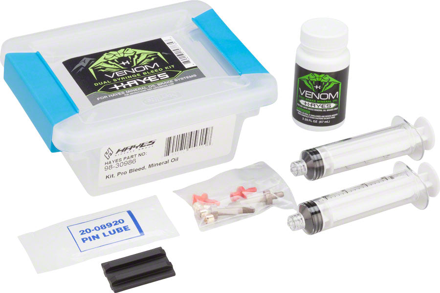Hayes Pro Bleed Kit Venom Mineral Oil Disc Brake MPN: 98-30986 UPC: 844171056158 Bleed Kit Pro Bleed Kits