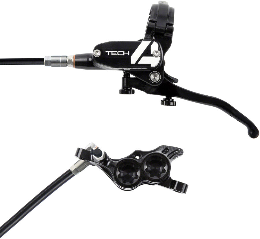 Hope Tech 4 E4 Disc Brake and Lever Set - Front, Hydraulic, Post Mount, Black