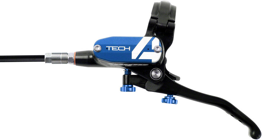 Hope Tech 4 V4 Disc Brake and Lever Set - Front, Hydraulic, Post Mount, Blue - Disc Brake & Lever - Tech 4 V4 Disc Brake & Lever Set