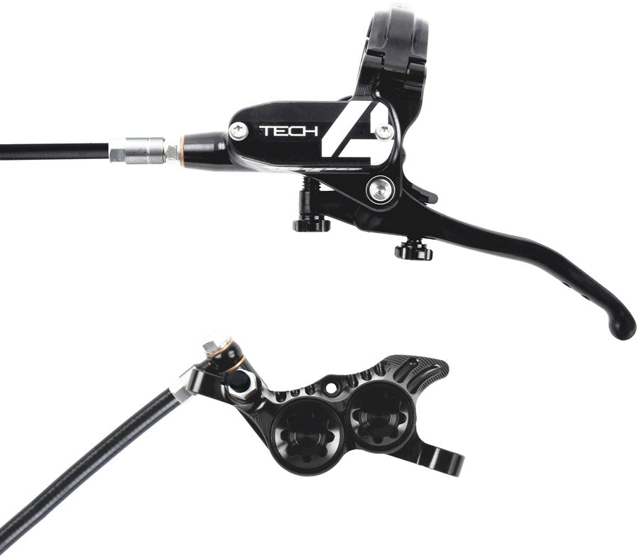 Hope Tech 4 V4 Disc Brake and Lever Set - Front, Hydraulic, Post Mount, Black