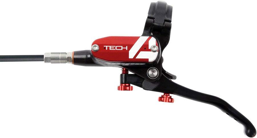 Hope Tech 4 V4 Disc Brake and Lever Set - Front, Hydraulic, Post Mount, Red - Disc Brake & Lever - Tech 4 V4 Disc Brake & Lever Set