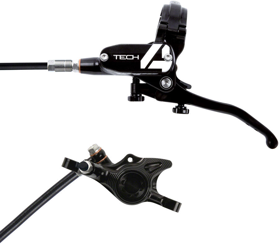 Hope Tech 4 X2 Disc Brake and Lever Set - Front, Hydraulic, Post Mount, Black