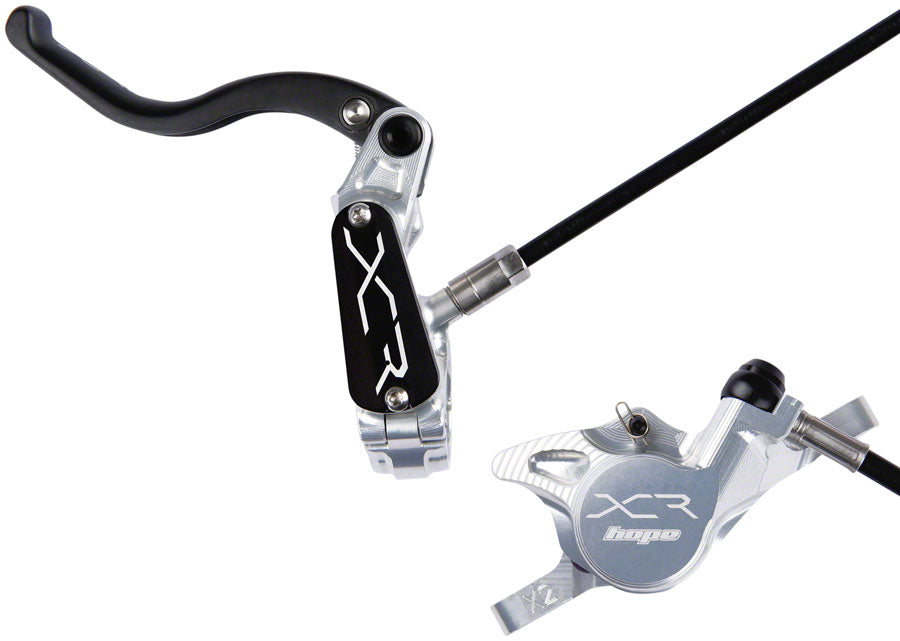 Hope XCR Pro X2 Disc Brake and Lever Set - Front, Hydraulic, Post Mount, Silver