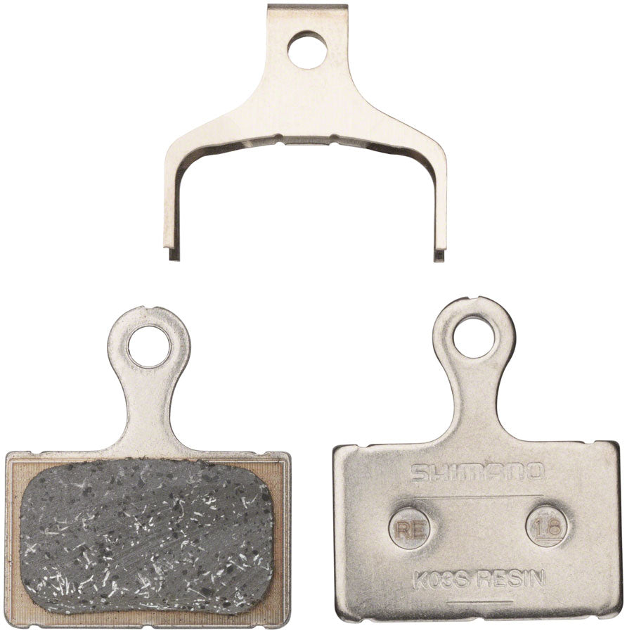 Shimano K05S-RX Disc Brake Pad and Spring - Resin Compound, Stainless Steel Back Plate, One Pair MPN: EBPK05SRXA UPC: 192790327303 Disc Brake Pad K05S-RX Disc Brake Pads