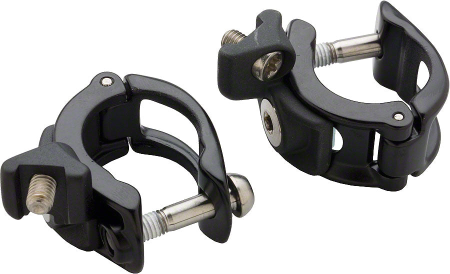 SRAM MatchMaker X Cockpit Clamp - Pair, Black with Ti Bolts MPN: 00.5315.018.030 UPC: 710845640797 Hydraulic Brake Lever Part MatchMaker X Lever Mounts