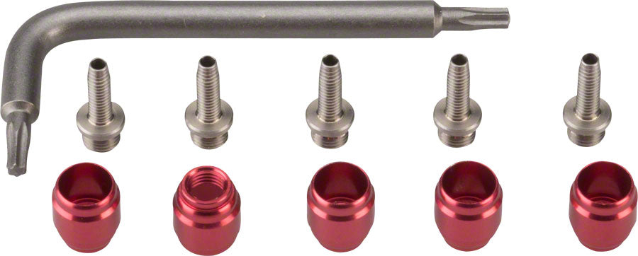 SRAM Stealthamajig Hydraulic Disc Brake Hose Fitting Kit: Includes 5 Threaded Hose Barbs, 5 Compression Fittings, 1 T8