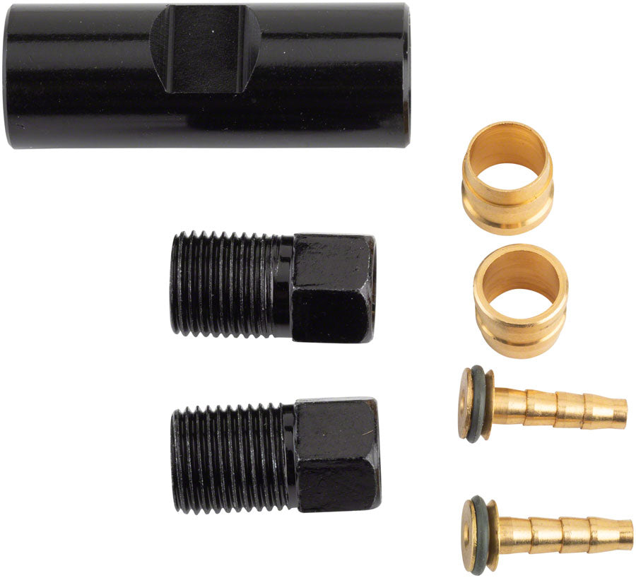 TRP HY1.0 Disc Brake Small Parts - For 5.5mm, Coupler, Compression Ferrules, Brass Inserts with O-Ring, and Hose